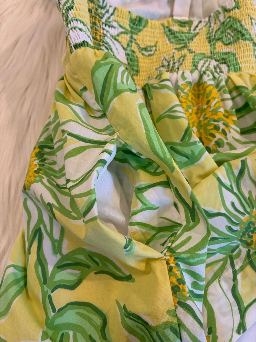 Lilly Pulitzer Girls Yellow & Green Floral Sundress—Limoncello Sunbelievable - Picture 8 of 8